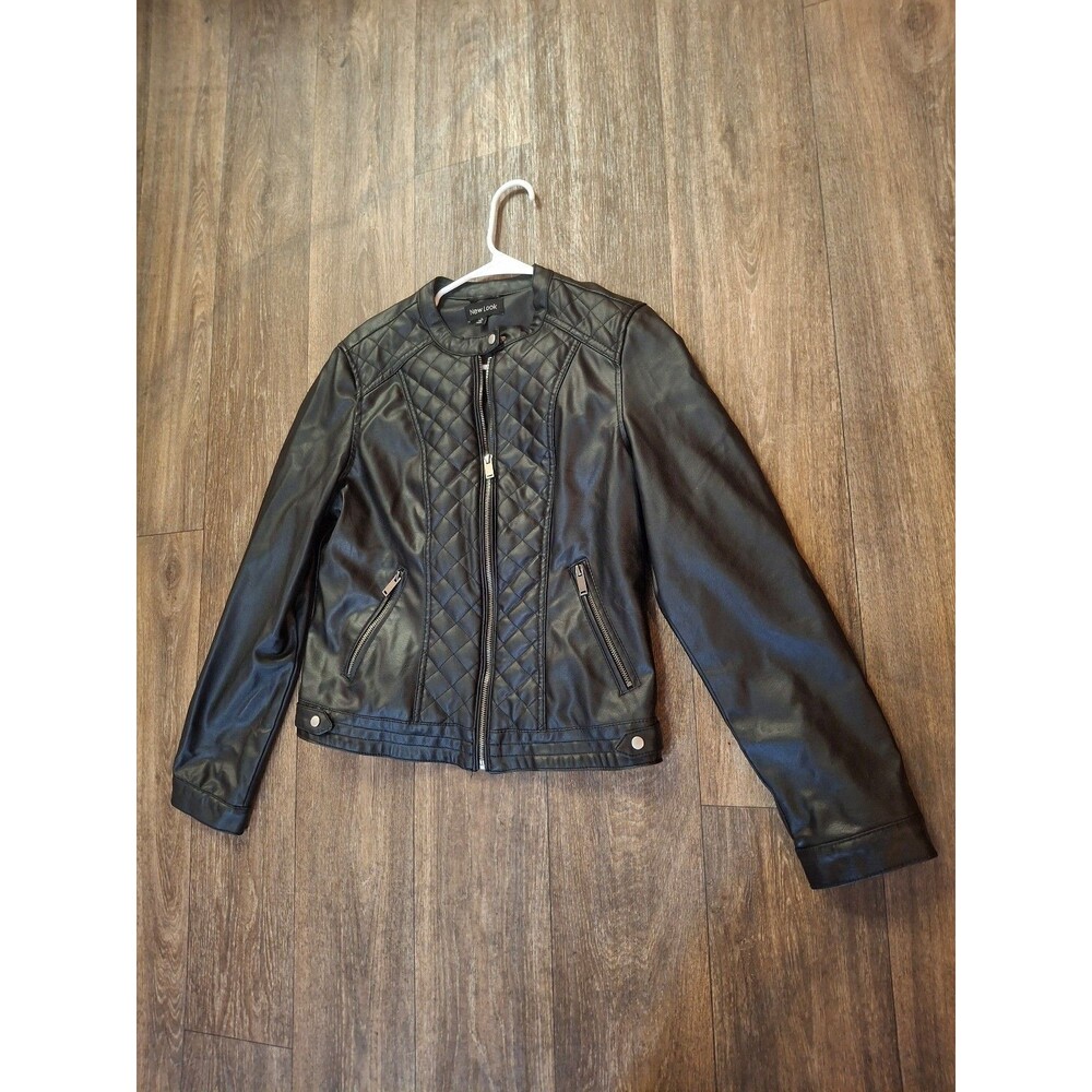 Black Leather Lamb skin bomber jacket